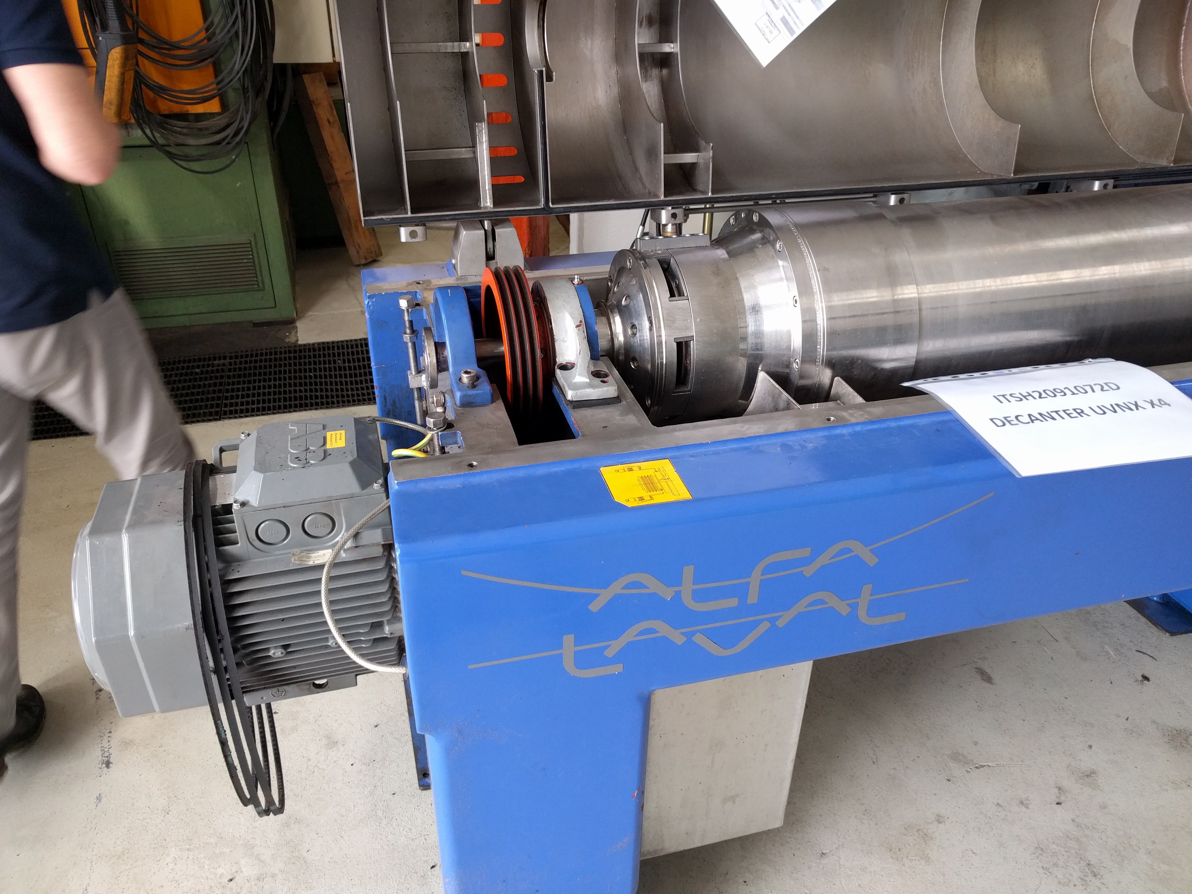 Décanteuse centrifuge Alfa Laval sur site — projet traitement des eaux